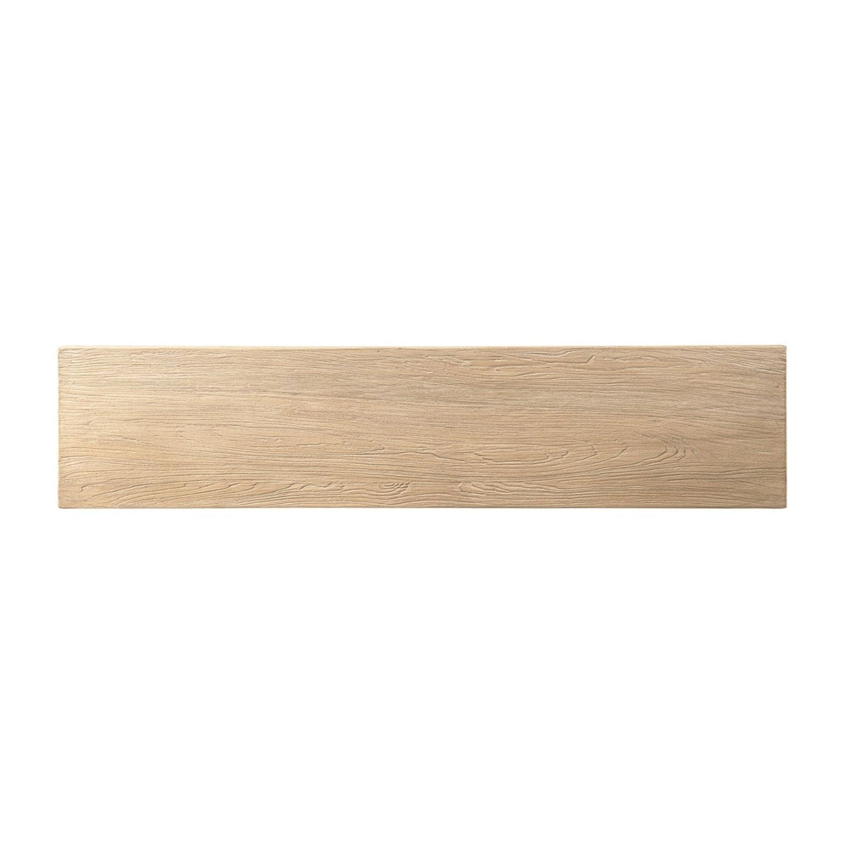 Dining bench in natural solid reclaimed elm with pronounced grain and smooth edges on Tampa Home & Garden Store