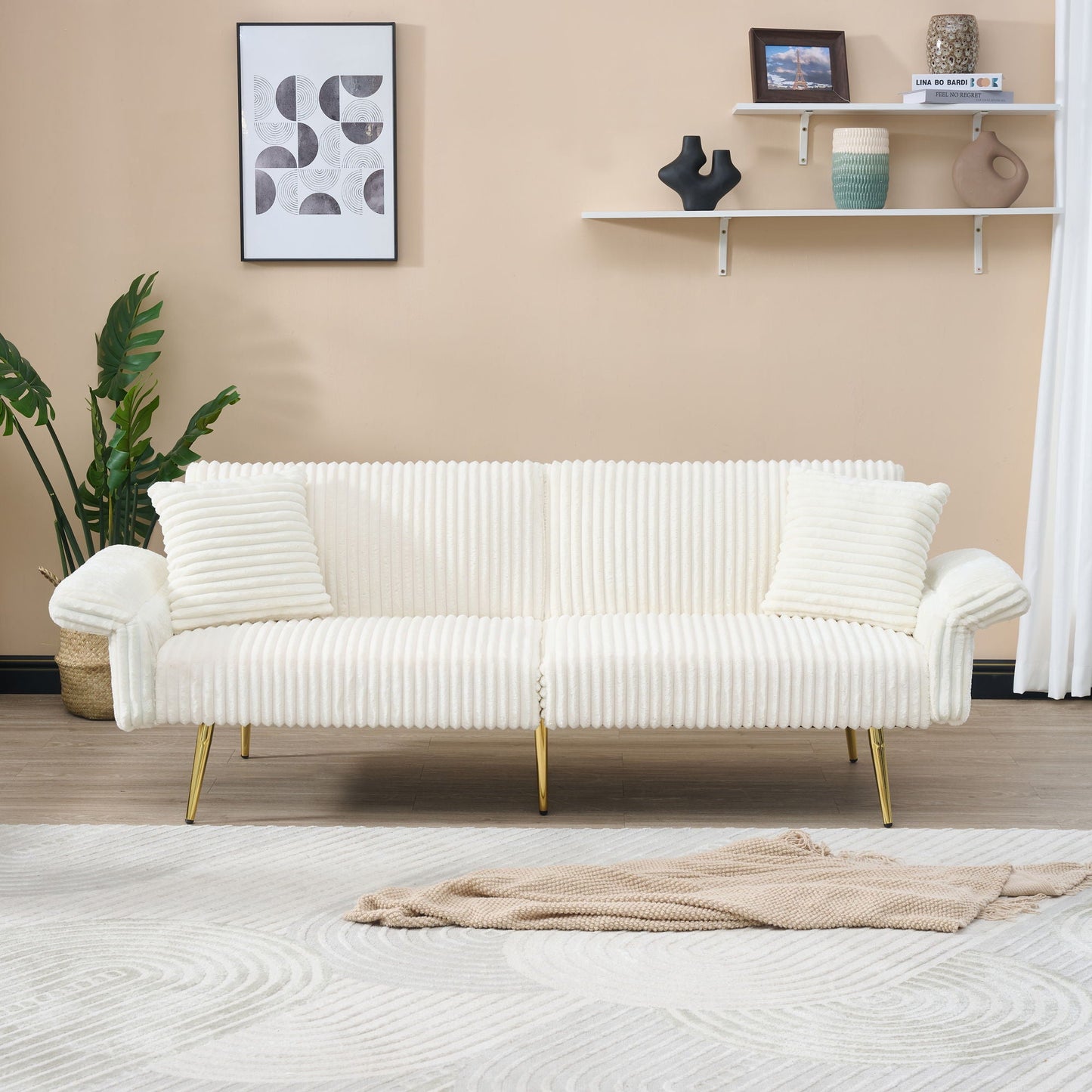 Luxury Foldable Double Sofa and Bed Frame