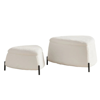 Upholstered Storage Ottoman With Reversible Lid