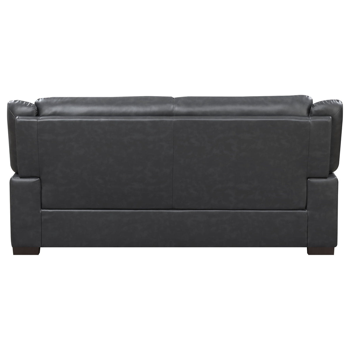 Contemporary Gray Sofa with Leatherette Finish