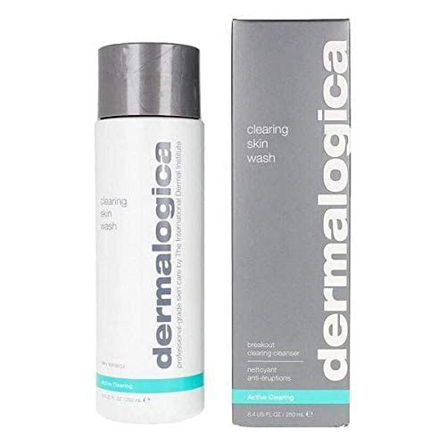 Dermalogica Clearing Skin Wash cleanser two-item bottle and box, white bottle with teal accent on Tampa Home & Garden Store