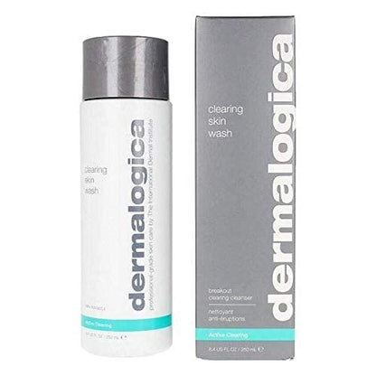 Dermalogica Clearing Skin Wash cleanser two-item bottle and box, white bottle with teal accent on Tampa Home & Garden Store