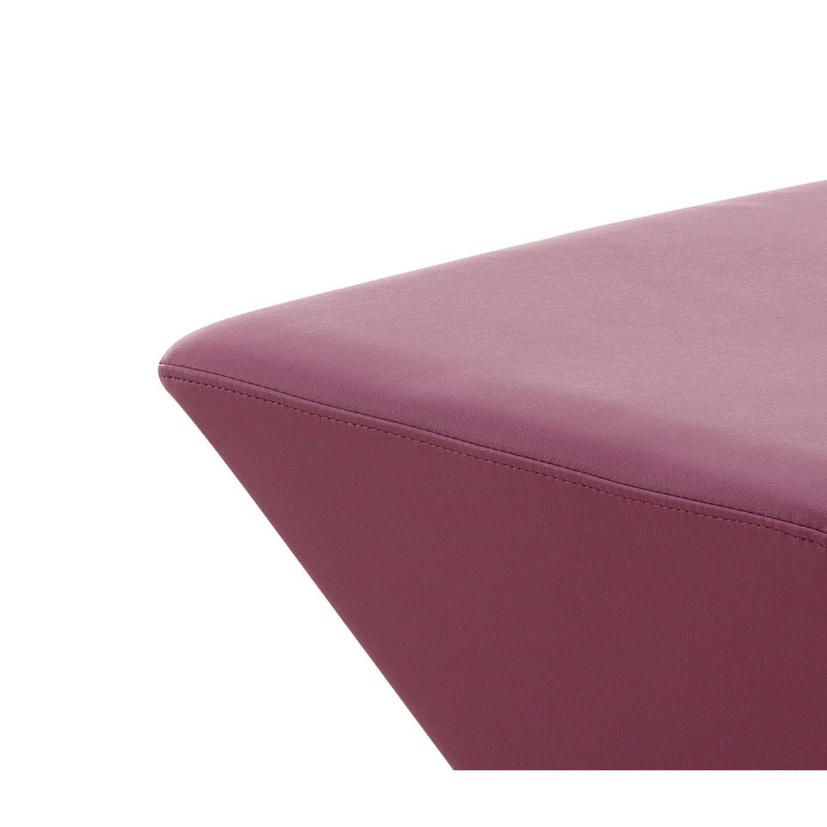 Diamond Accent Ottoman pink faux leather rectangle ottoman by HouseOfZazla on Tampa Home & Garden Store