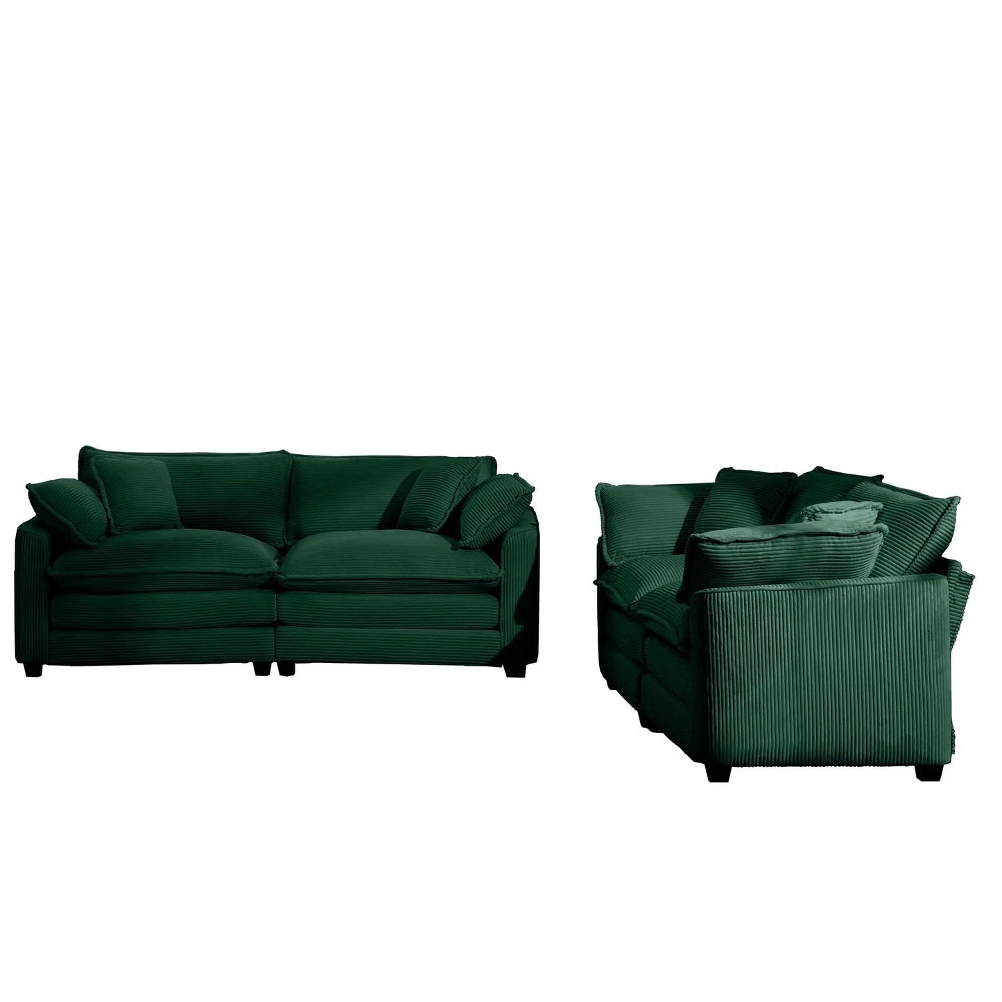 Elegant Sectional Sofa Set with Deep Seats