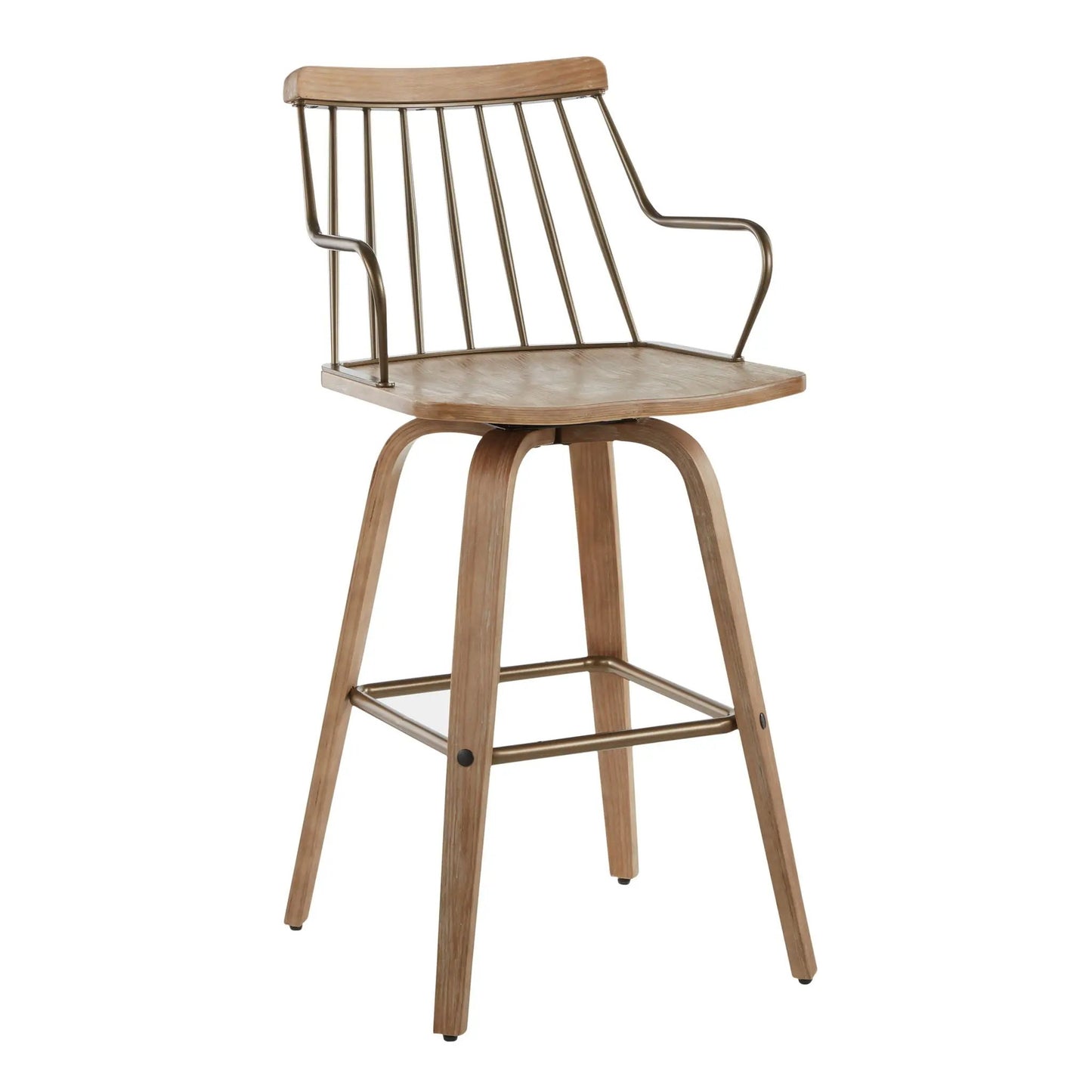 Preston Farmhouse Counter Stool White Washed