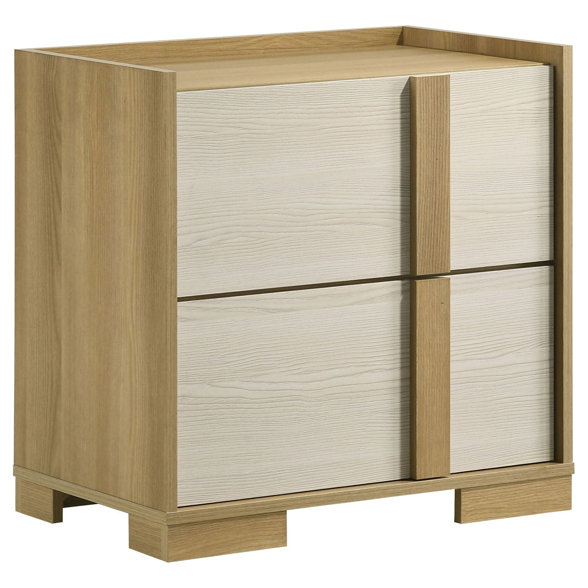 Lincoln Bedroom Set with LED Headboard, 4-Piece, light oak finish by HouseOfZazla on Tampa Home & Garden Store