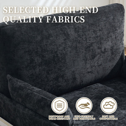 Mid Century Modern 3 Pillow Foldable Sofa Bed