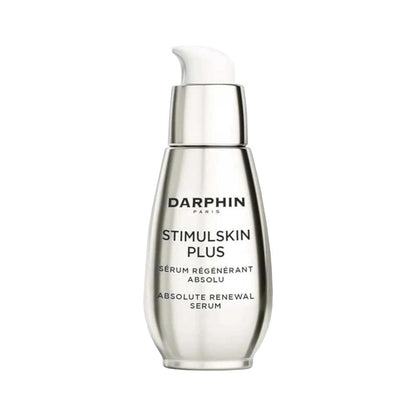 Darphin Stimulskin Plus serum bottle with white pump on Tampa Home & Garden Store