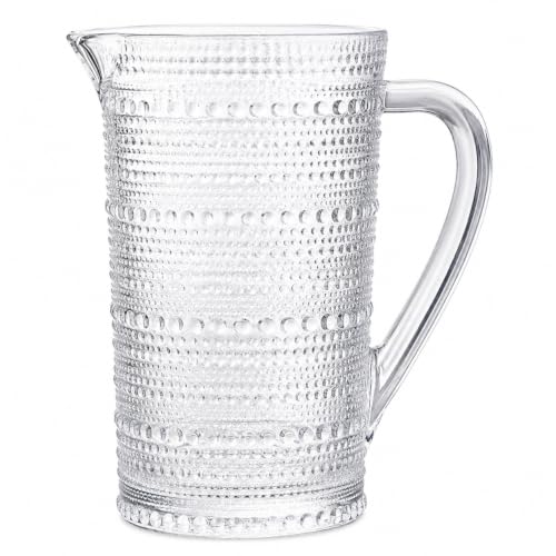 Bombay Hobnail Glass Pitcher for Juice and Water