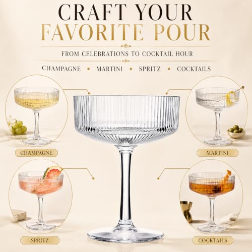 Barcelona Acrylic Champagne Coupe and Set of 2