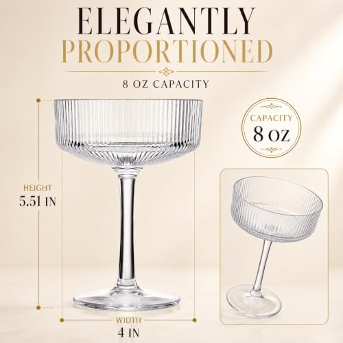 Barcelona Acrylic Champagne Coupe and Set of 2