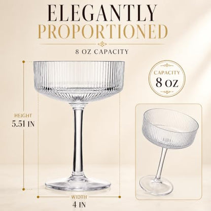 Barcelona Acrylic Champagne Coupe and Set of 2