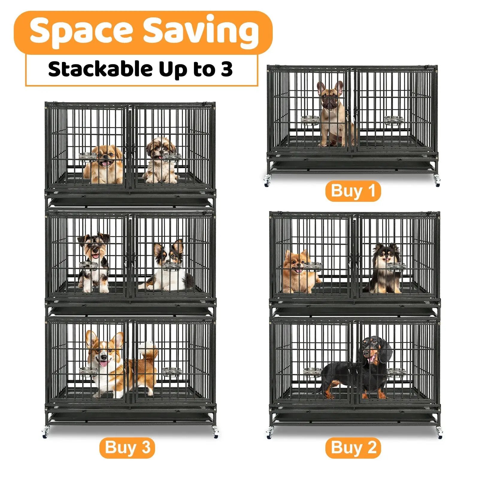 42" Collapsible Dog Crate 43ST - Tampa Home & Garden Store