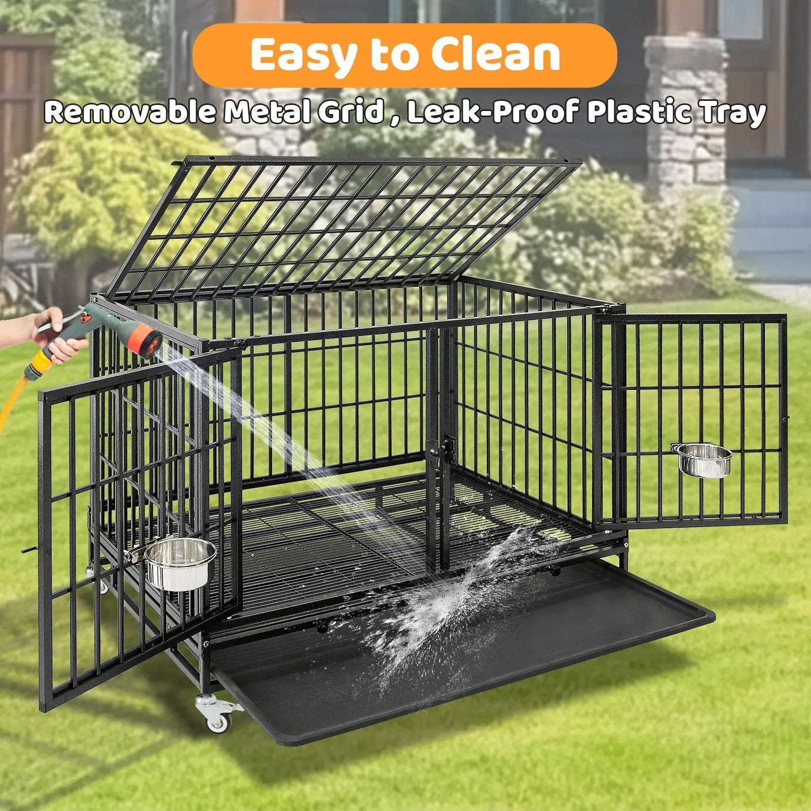 42" Collapsible Dog Crate 43ST - Tampa Home & Garden Store
