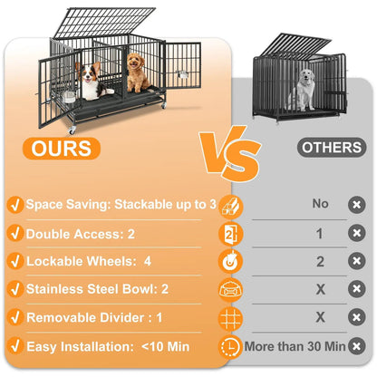 42" Collapsible Dog Crate 43ST - Tampa Home & Garden Store