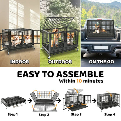 42" Collapsible Dog Crate 43ST - Tampa Home & Garden Store