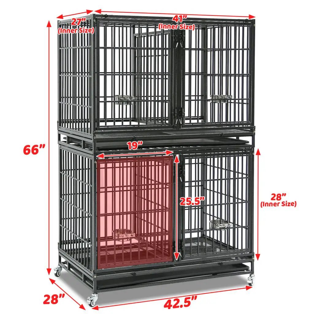 42" Stackable Dog Crate with Divider 43S (Extra Height) - Tampa Home & Garden Store