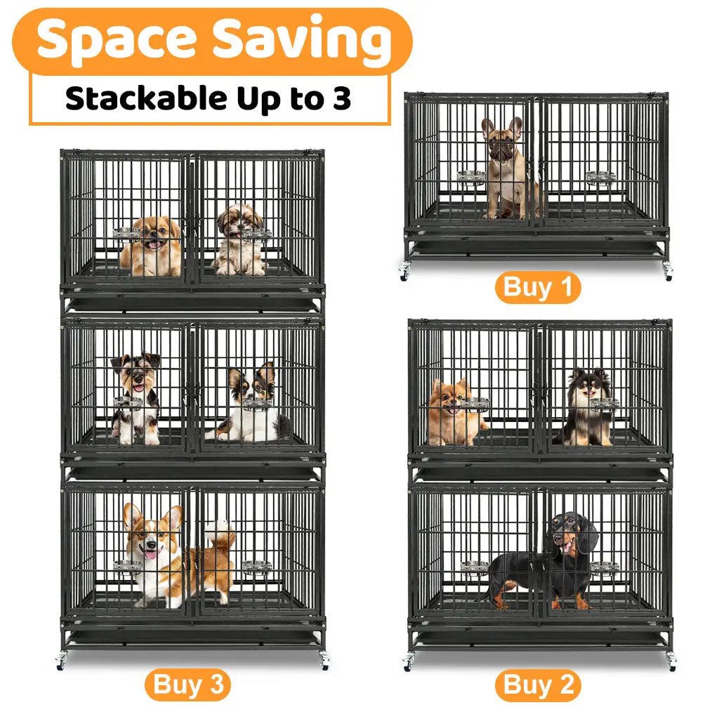 42" Stackable Dog Crate with Divider 43T (Standard Height) - Tampa Home & Garden Store