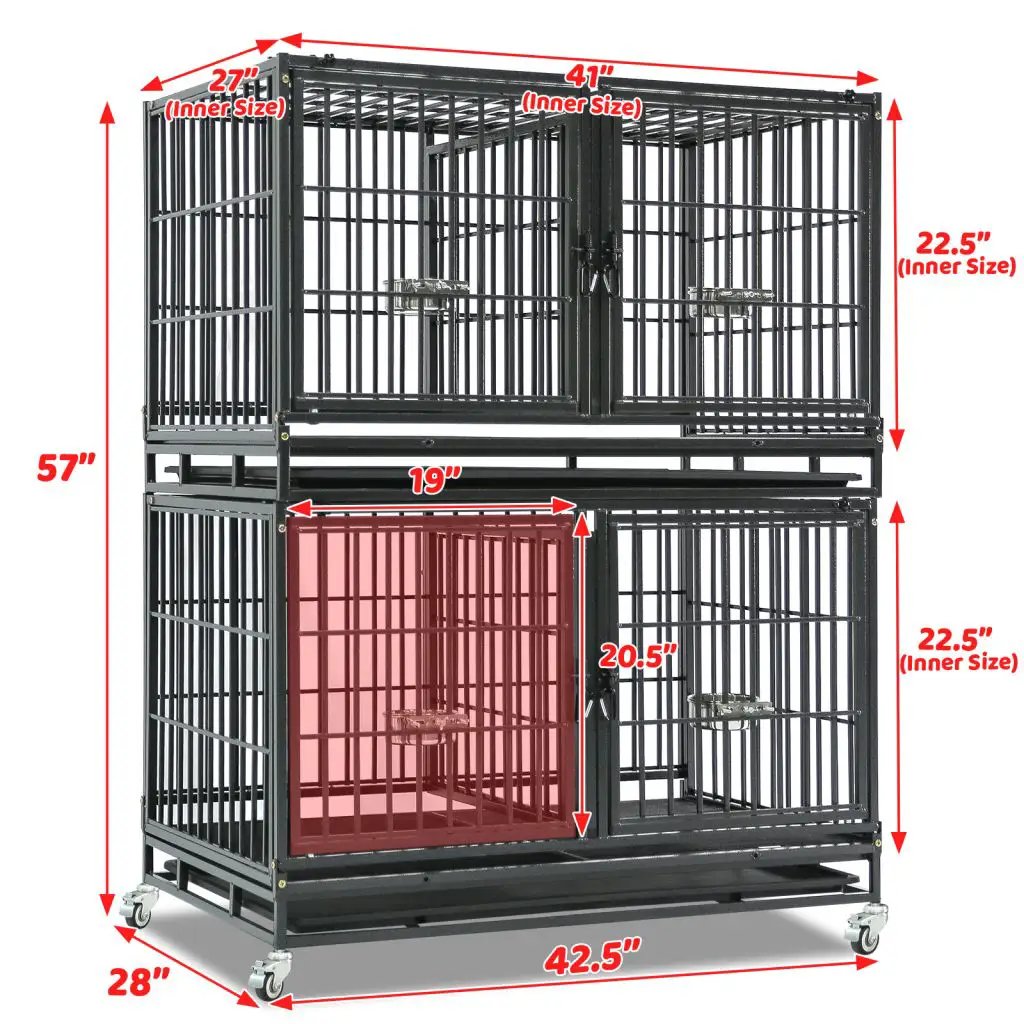 42" Stackable Dog Crate with Divider 43T (Standard Height) - Tampa Home & Garden Store