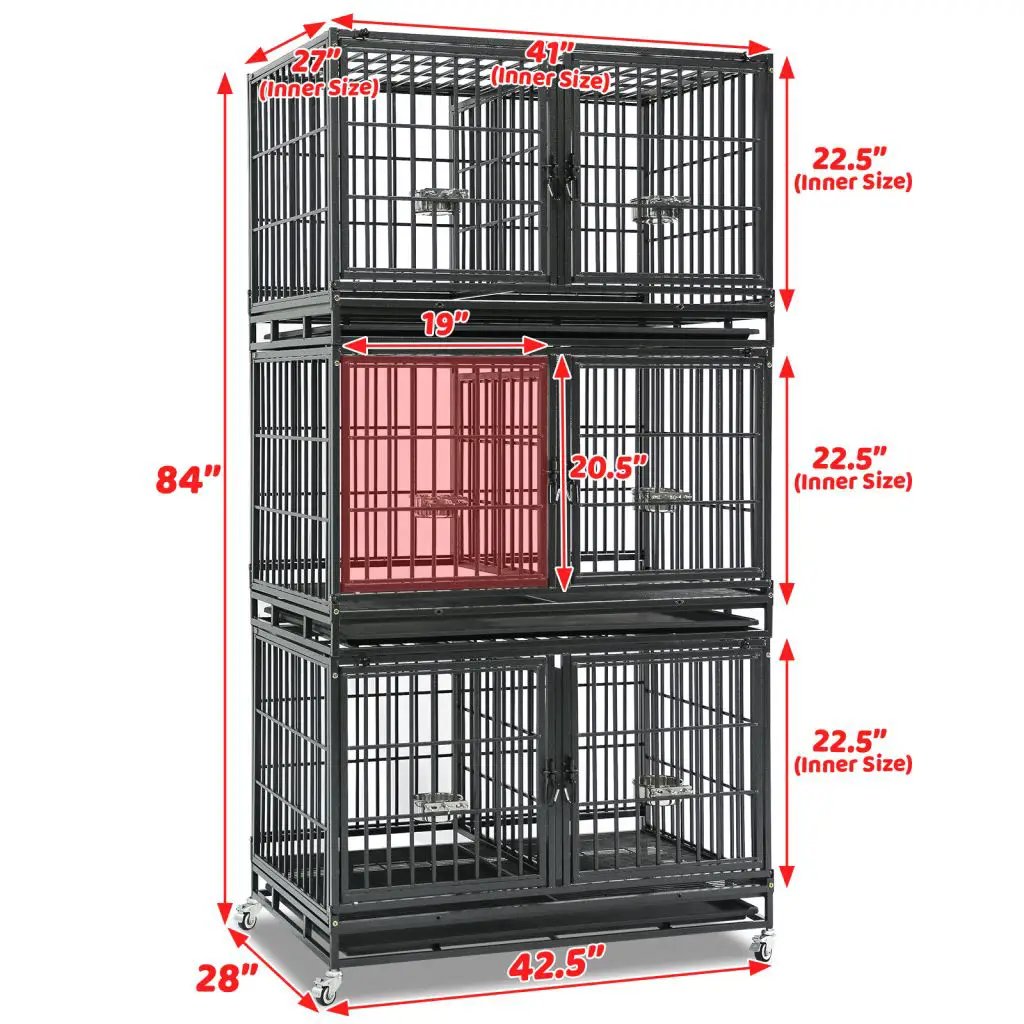 42" Stackable Dog Crate with Divider 43T (Standard Height) - Tampa Home & Garden Store