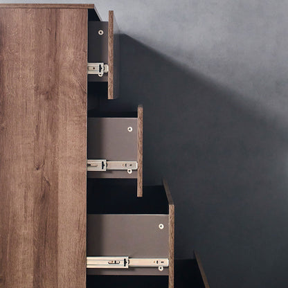 Contemporary wood accent chest with soft-closing drawers in brown finish by HouseOfZazla on Tampa Home & Garden Store