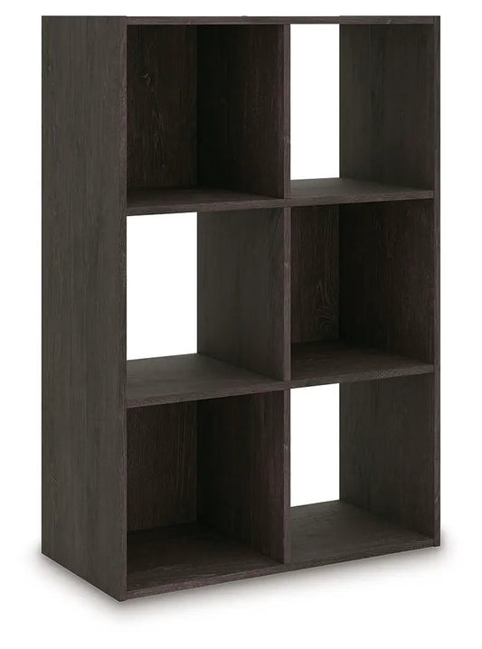 Piperton cube organizer in dark wood finish with six cubby compartments on Tampa Home & Garden Store