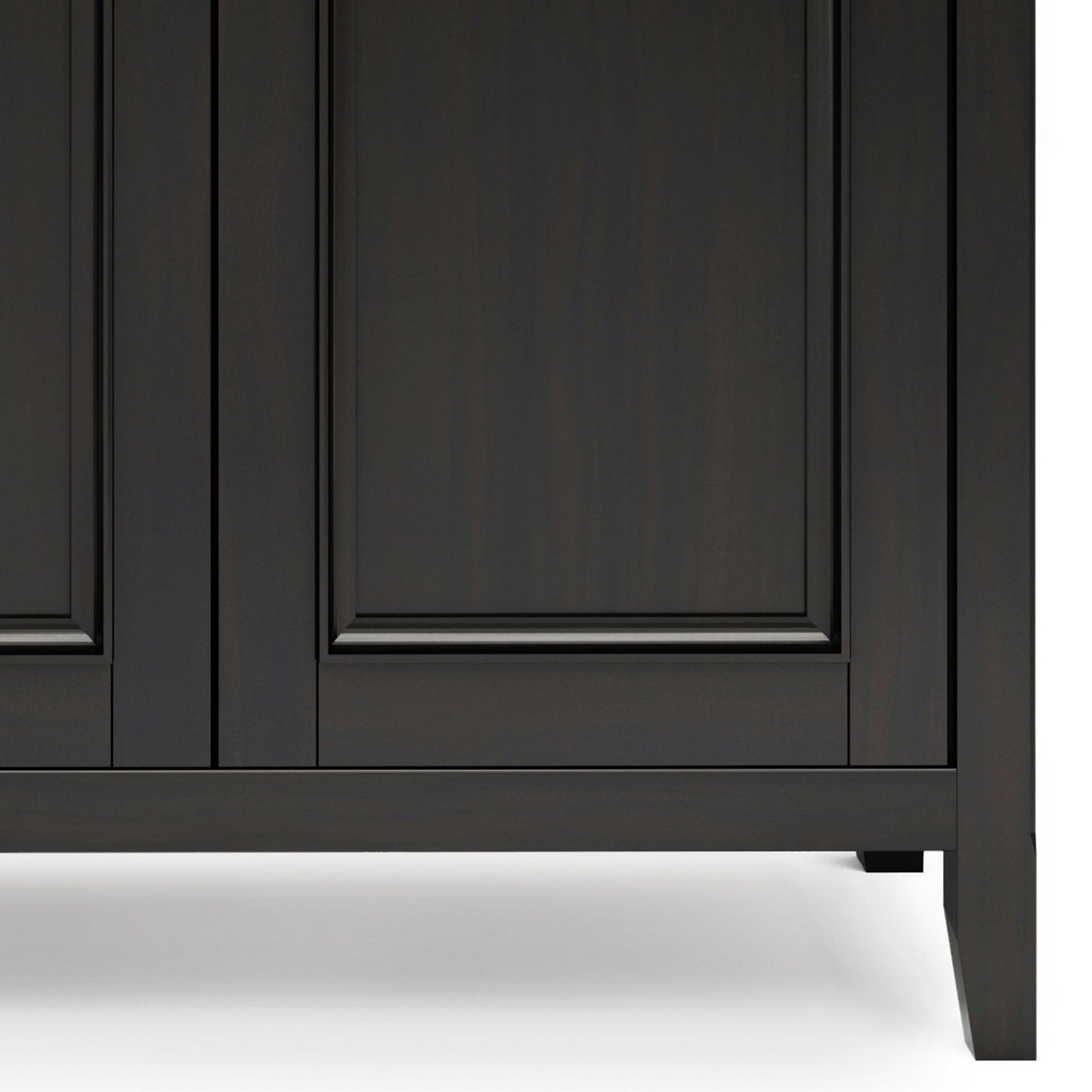 Amherst 4-Door Storage Cabinet in dark espresso finish with paneled doors HouseOfZazla on Tampa Home & Garden Store