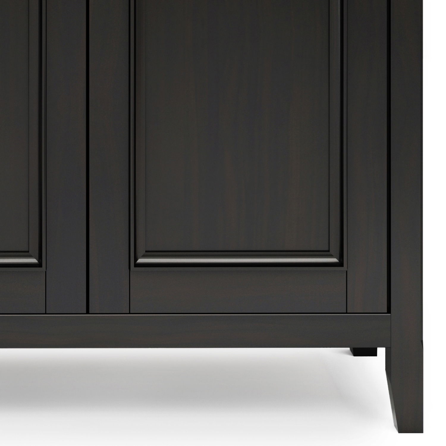 Amherst 4-Door Storage Cabinet in dark espresso finish with paneled doors HouseOfZazla on Tampa Home & Garden Store