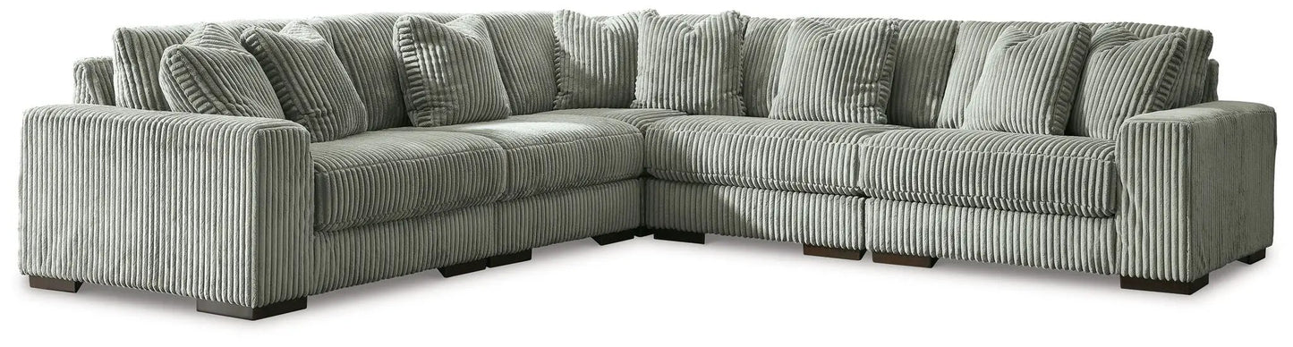 Lindyn Sectional Sofa with Cord Upholstery