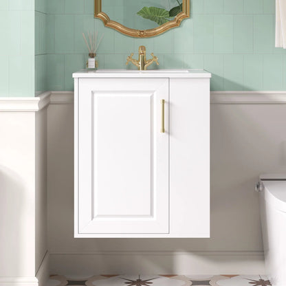 Wall Mounted Bathroom Cabinet With Side Shelves