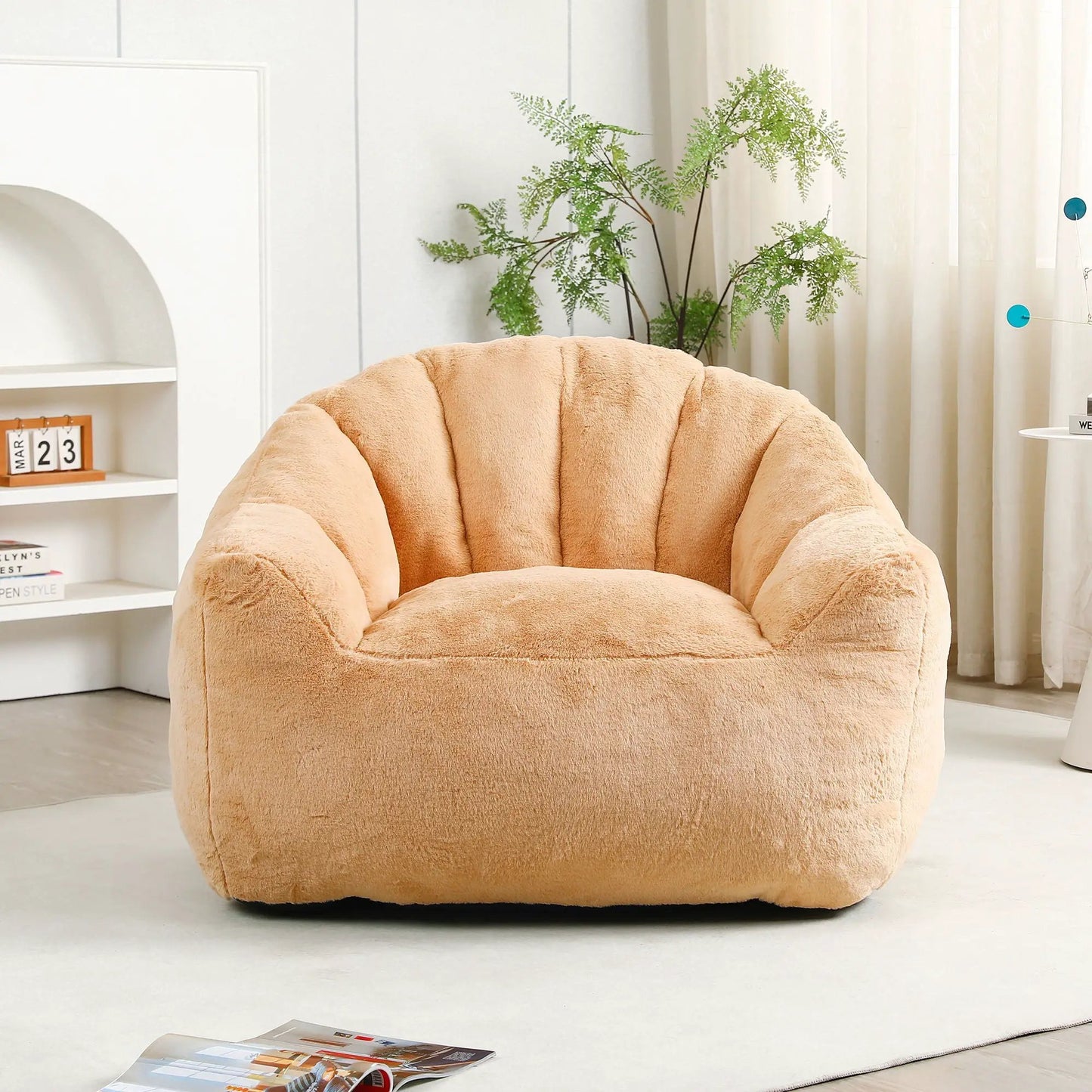 Beanbag Chair with Armrests High Density Foam