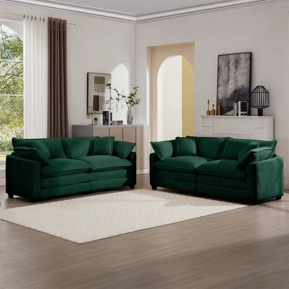 Elegant Sectional Sofa Set with Deep Seats