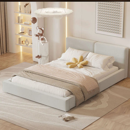 Upholstered Platform Bed With Solid Frame