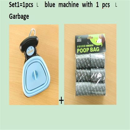 Pet Zen blue foldable dog pooper scooper with 1 roll decomposable bags, 2-piece set on Tampa Home & Garden Store