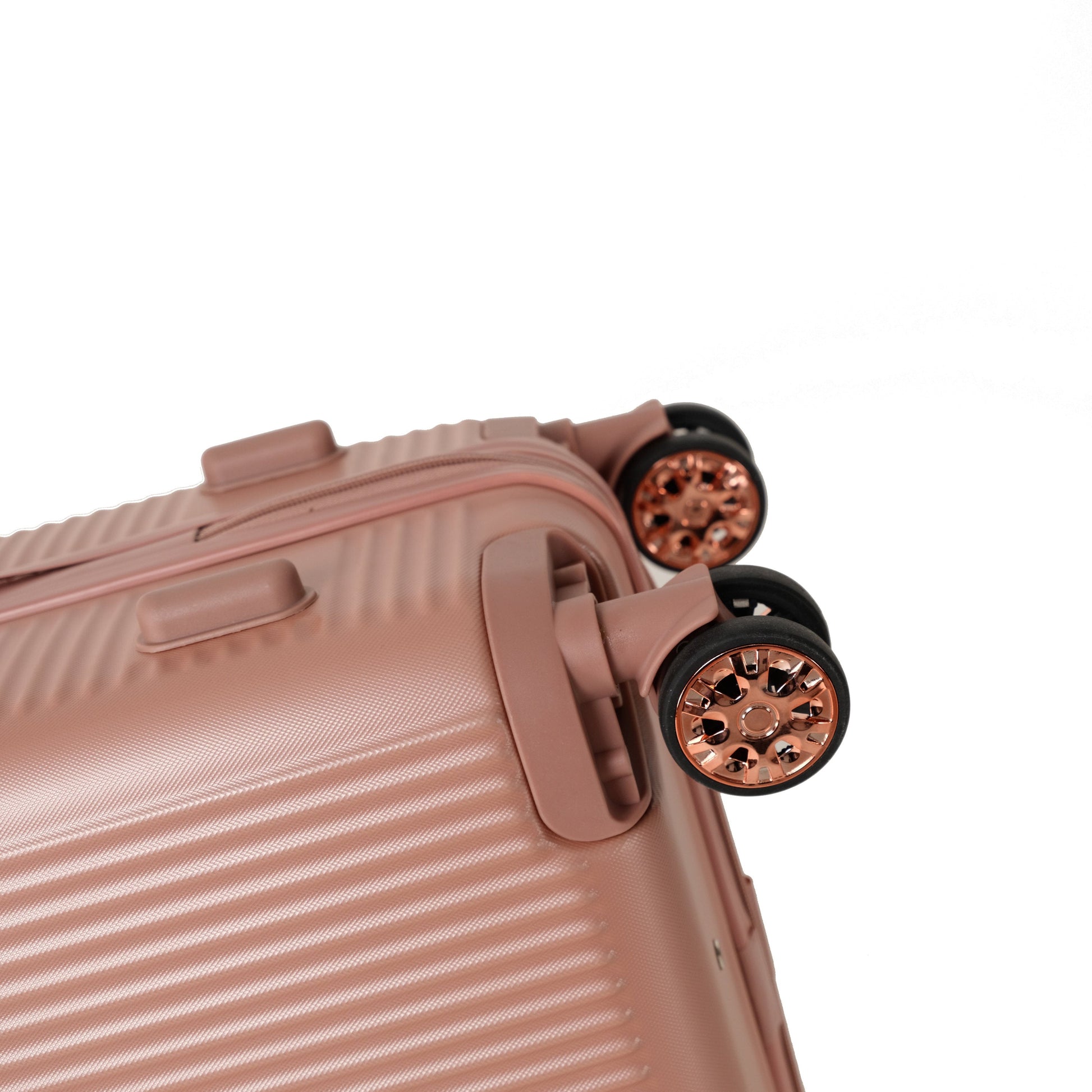 4-Piece hard ABS luggage set rose-pink with 360° wheels on Tampa Home & Garden Store