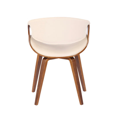 Mid-Century dining chair beige upholstery with bent-wood legs HouseOfZazla kids' chair on Tampa Home & Garden Store