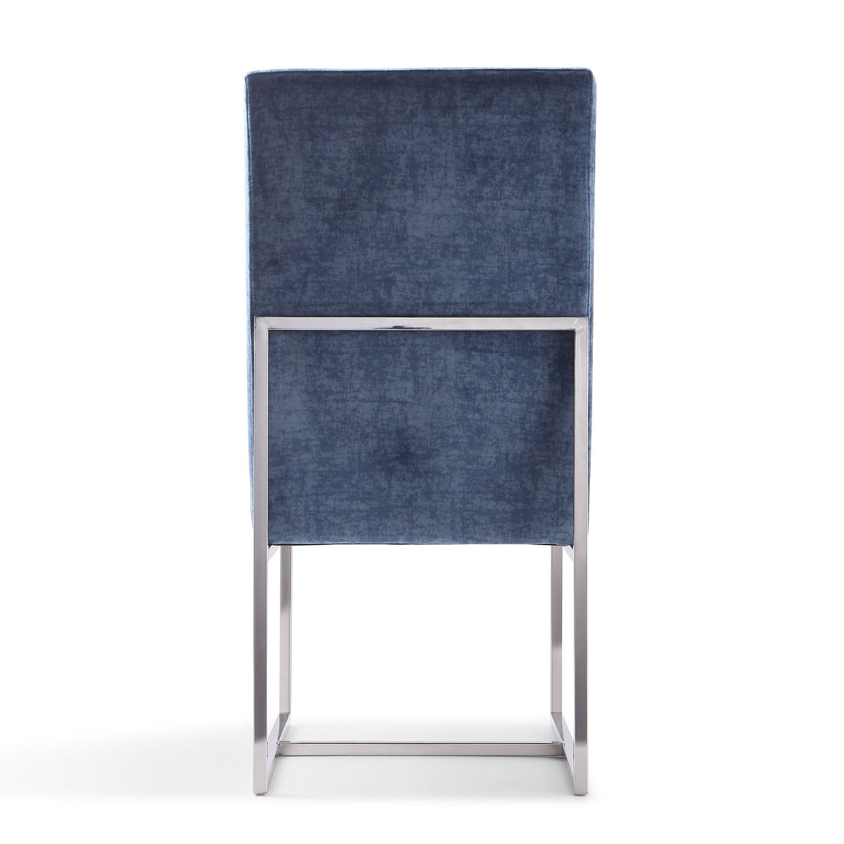 Element Dining Chair blue velvet upholstery with chrome cantilever legs on Tampa Home & Garden Store