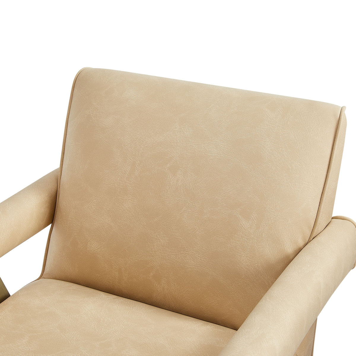 Nessi Arm Chair with solid wood A-frame in light brown leather by HouseOfZazla on Tampa Home & Garden Store