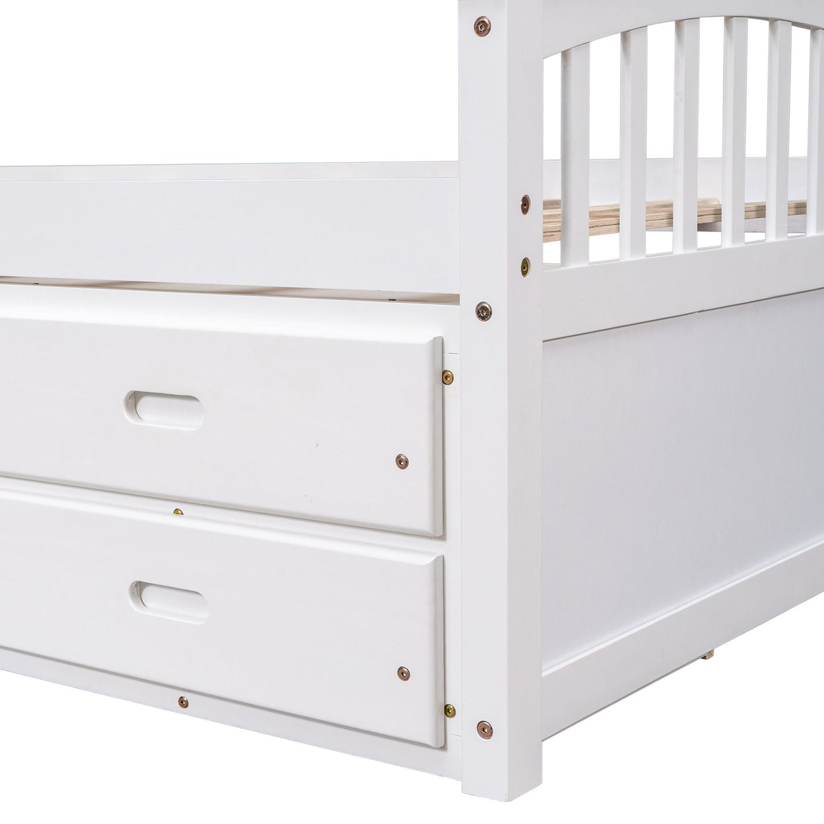 Platform storage bed solid wood with 6 drawers, white finish, HouseOfZazla on Tampa Home & Garden Store
