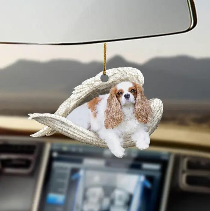 Car Pendant Sleeping Dog Angel Decor Hanging