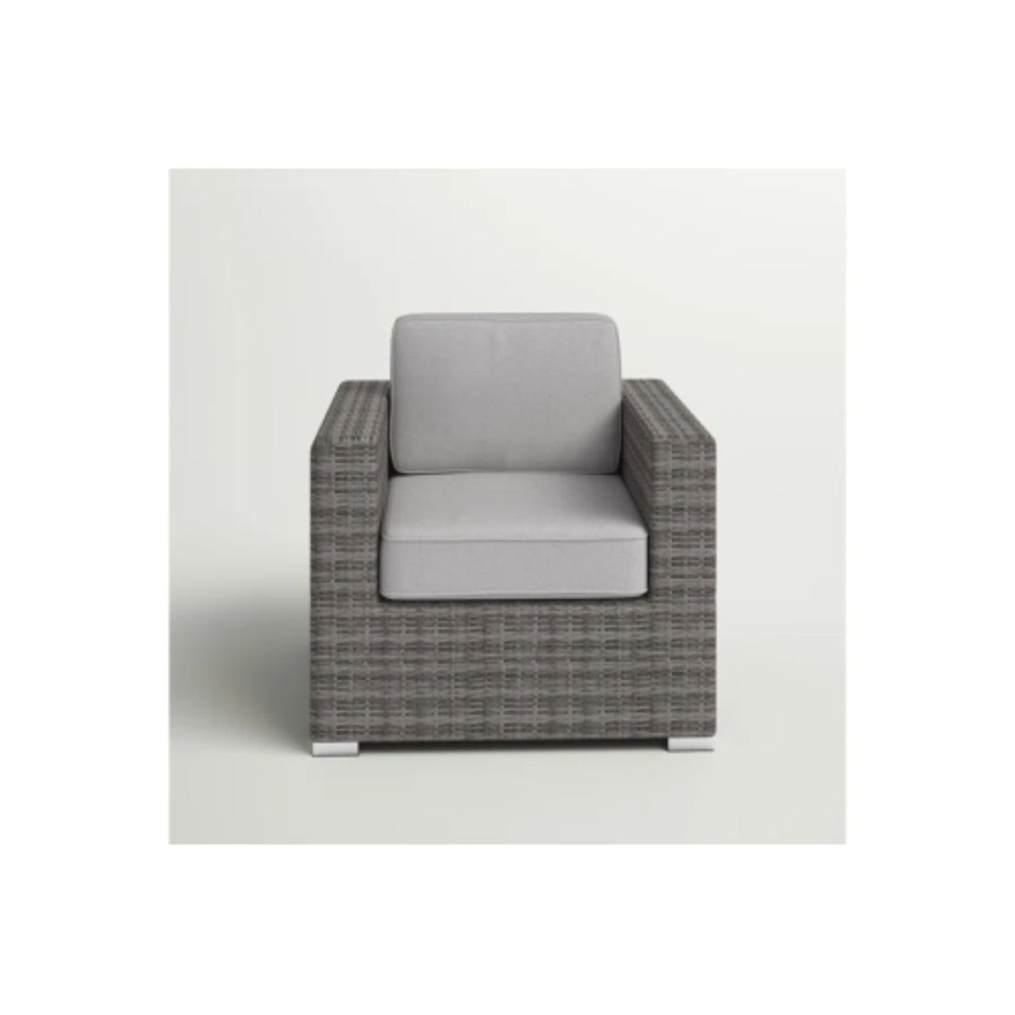 Minnesota - Club Chair outdoor wicker arm chair with grey cushions HouseOfZazla on Tampa Home & Garden Store