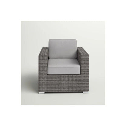 Minnesota - Club Chair outdoor wicker arm chair with grey cushions HouseOfZazla on Tampa Home & Garden Store