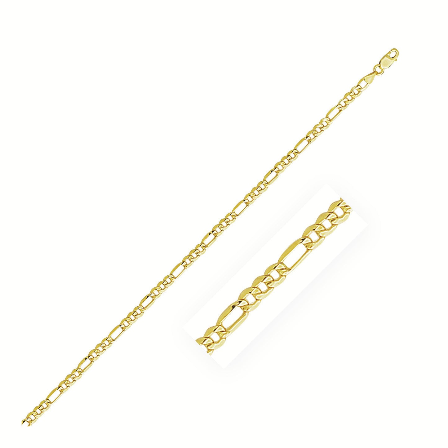 2.8mm 10k yellow gold lite Figaro chain necklace by Bids.com with lobster clasp on Tampa Home & Garden Store