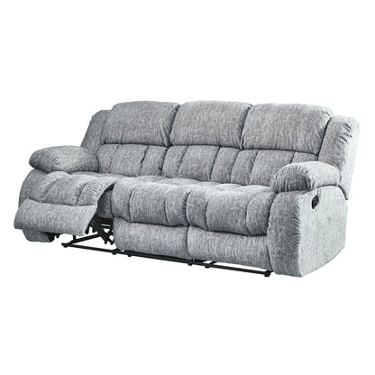 Stonic reclining sofa in gray textured fabric, 3-seat with power recliners on Tampa Home & Garden Store