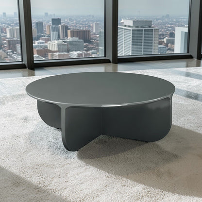 Modern aesthetic coffee table dark green circular top with wide surface by HouseOfZazla on Tampa Home & Garden Store
