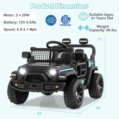 12V Kids Ride on Truck Battery Powered Vehicle