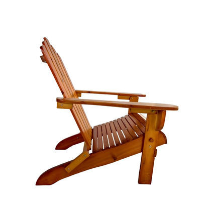 Foldable solid wood Adirondack chair in oak finish by HouseOfZazla on Tampa Home & Garden Store