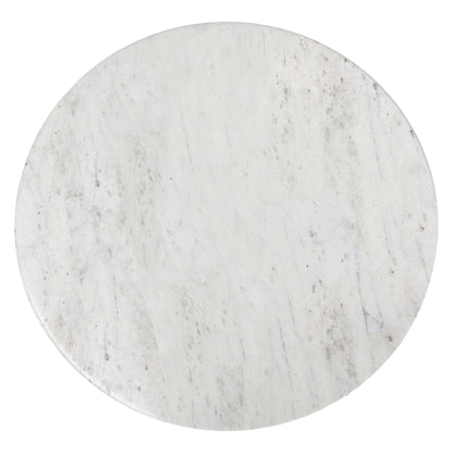 Black Marble Side Table round white marble top with gray veining by HouseOfZazla on Tampa Home & Garden Store