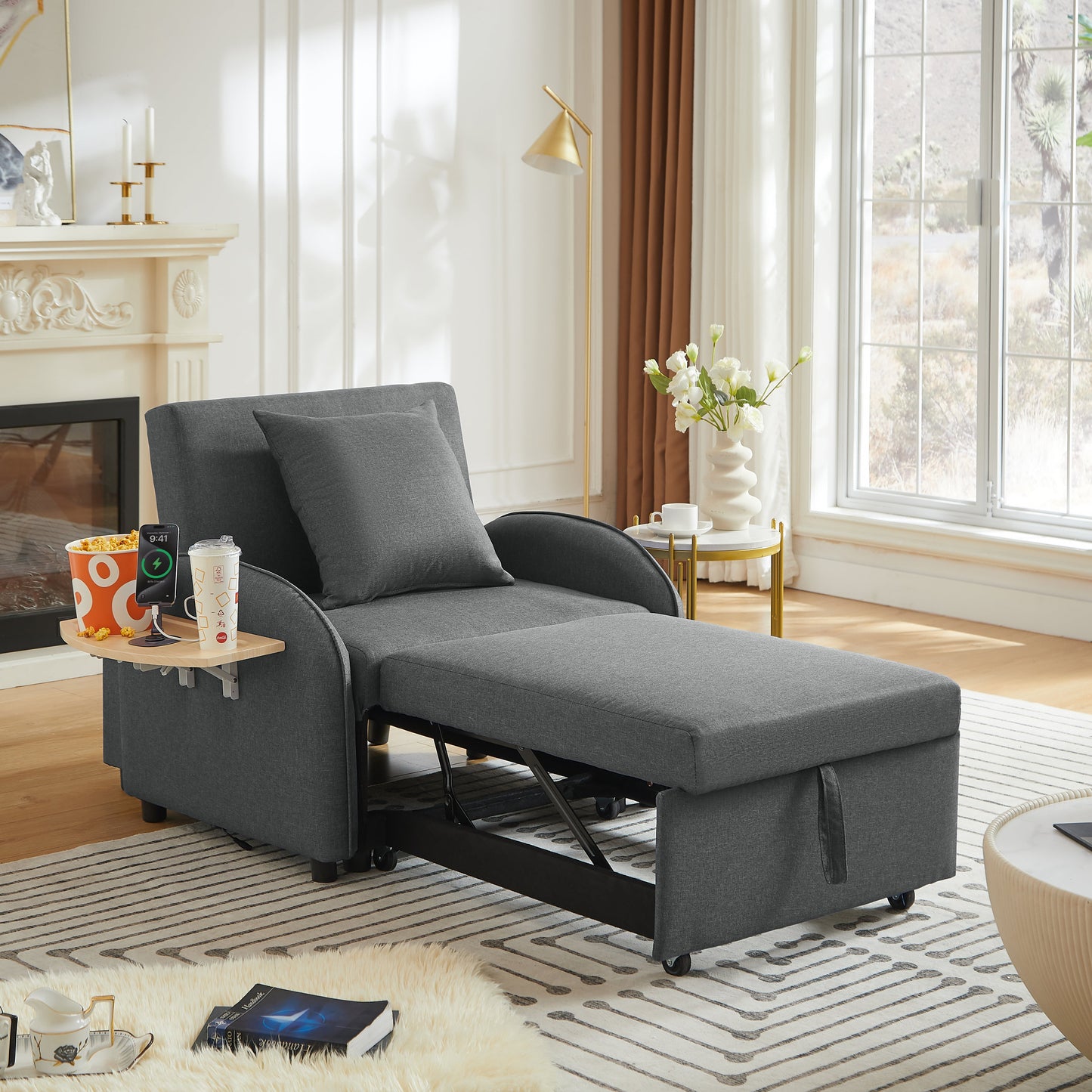 Adjustable Sleeper Chair and a Foldable Table