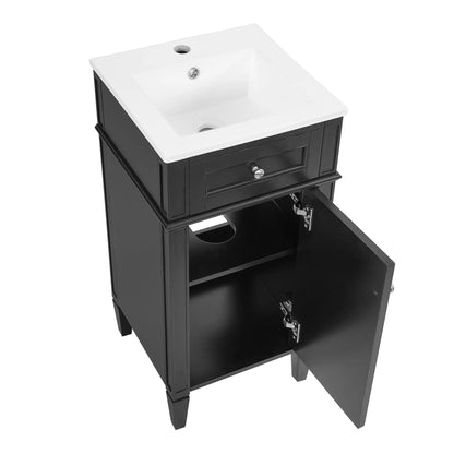 French Style Vanity With Sink and Solid Wood Legs